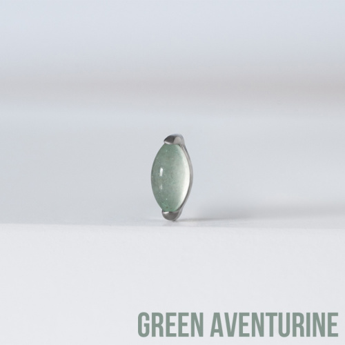 Накрутка Almond Natural Stone Green Aventurine 1.2 мм